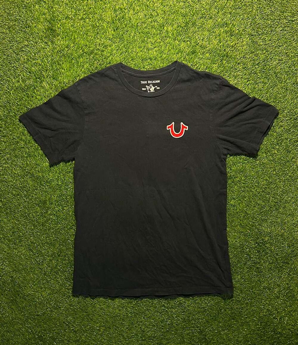 True Religion Horseshoe Logo T-Shirt Black Red